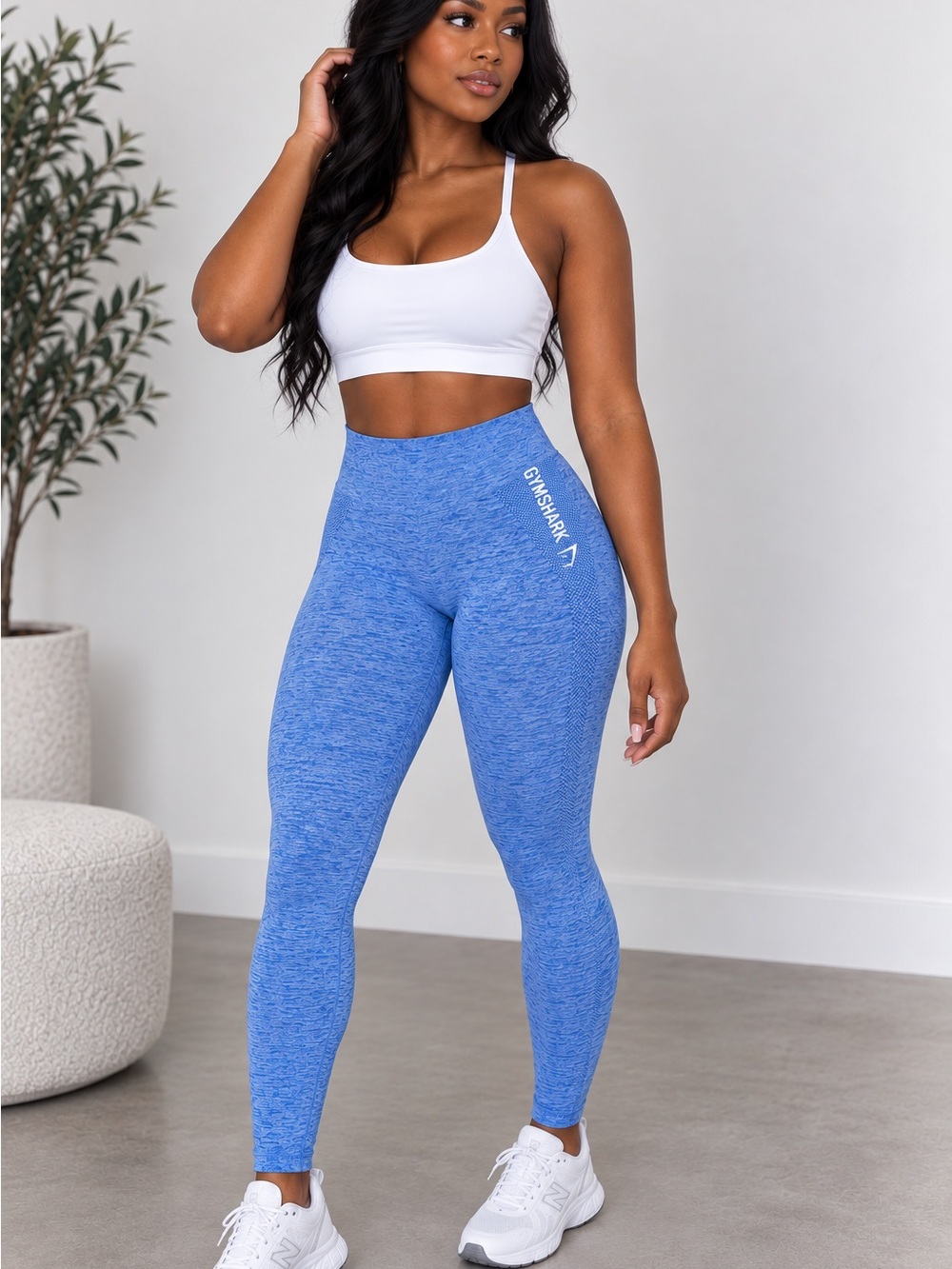 Gymshark Blue High-Rise Seamless Leggings S/M